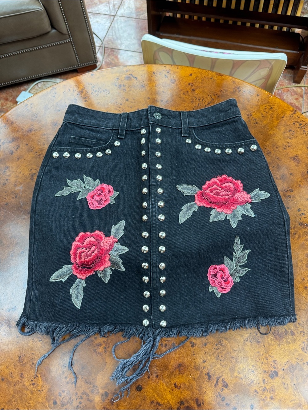 Carmar Denim/ LF Embroidered Skirt